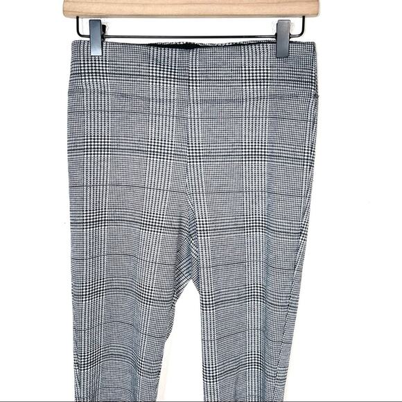 Max Studio gray and black plaid casual leggings pants size small S B123 - Picture 2 of 7